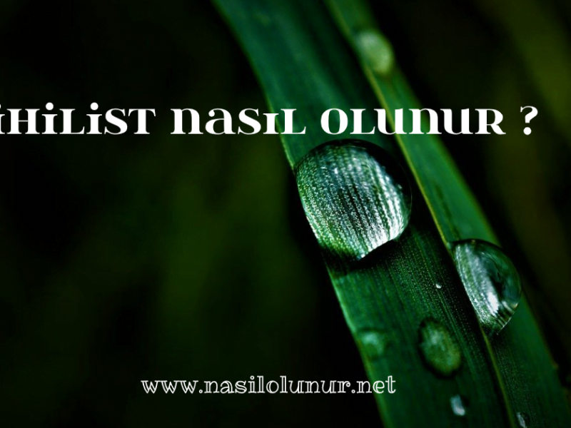 Nihilist Nasıl Olunur ?