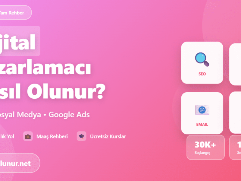 Dijital Pazarlamacı Nasıl Olunur